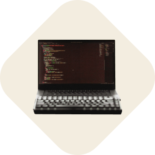 laptop with data, part of a monitored security system